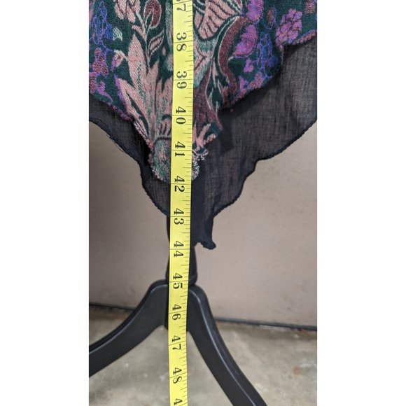 💜Vibrant Bohemian Hooded Coat with Floral Paisley Design - Size M - Picture 11 of 12